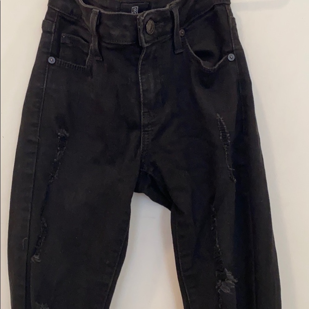Just Black Low-Rise Distressed Skinny Jeans